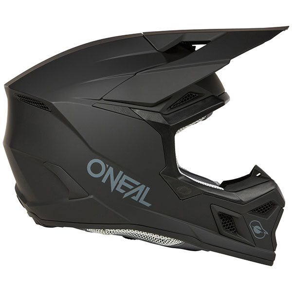 Detailed studio photograph of O'Neal, 3 Series Solid Helmet, SKU 0625-032, color options Black, White, sizes XS–2X