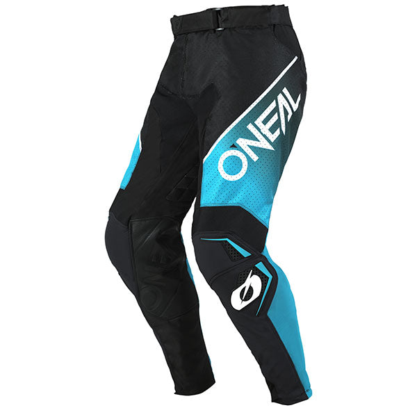 Studio image highlighting O'Neal, Hardwear Air Slam V.25 Pant, Pants, SKU H024-2032, color options Black/Teal, Black/Red, sizes 28–42