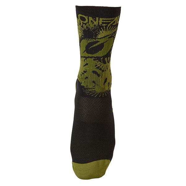Studio photo showcasing O'Neal, Performance Sock (MTB) Mountain Bike, Socks, SKU 0358-0165, color options Plant, sizes 7-9, 10-13