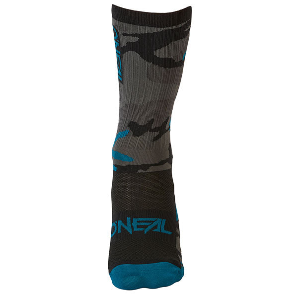 Clean studio photo on a white background of O'Neal, Performance Sock Camo (MTB) Mountain Bike, Socks, SKU 0358-0145, color options Camo, sizes 7-9, 10-13