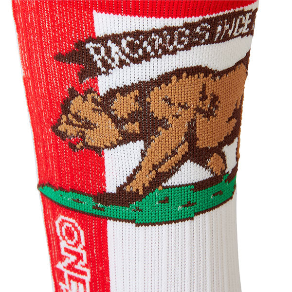 Studio product photo on a neutral background of O'Neal, Performance Sock California (MTB) Mountain Bike, Socks, color options California, sizes 7-9, 10-13