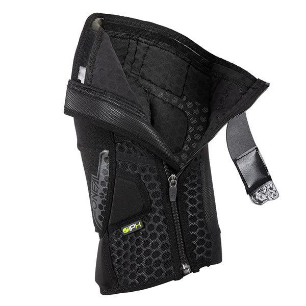 Studio product photo on a neutral background of O'Neal, Redeema Knee Guard (MTB) Mountain Bike, Knee & Shin, color options Black, sizes XL–XL