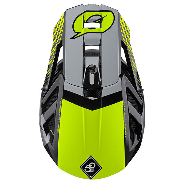Studio photo showcasing O'Neal, Blade Polyacrylite Ace Helmet (MTB) Mountain Bike, color options Black/Neon Yellow, sizes XS–XL
