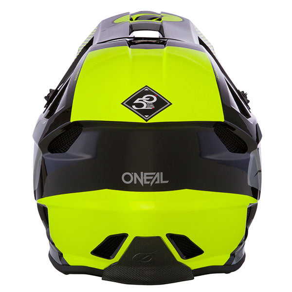 Catalog studio image of O'Neal, Blade Polyacrylite Ace Helmet (MTB) Mountain Bike, SKU 0453-552, color options Black/Neon Yellow, sizes XS–XL