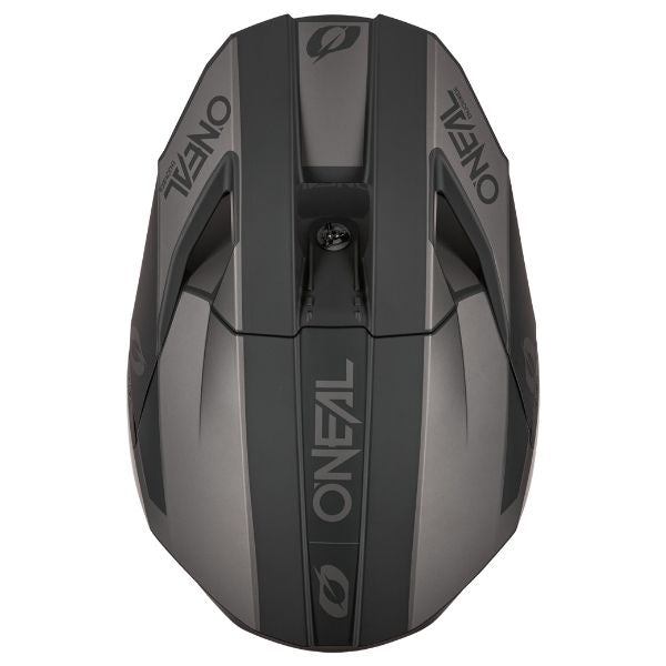 Studio image highlighting O'Neal, 3 Series Solid Helmet, SKU 0625-076, color options Black/Grey, White/Black, sizes XS–2X