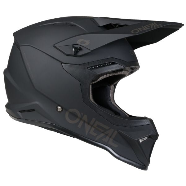 High-resolution studio image of O'Neal, 4 Series Solid Helmet, SKU 0626-112, color options Black/Grey, Grey/Black, sizes XS–2X