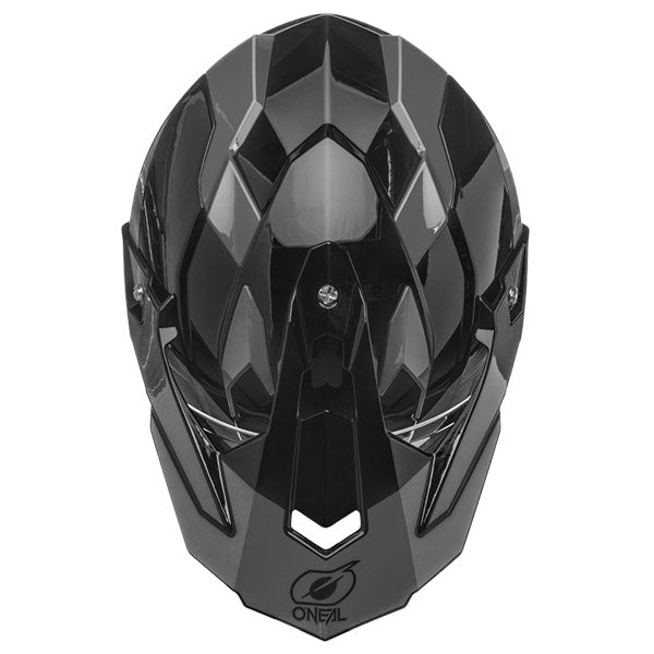 Studio image highlighting O'Neal, Sierra R V.23 Helmet, SKU 0818-011, color options Black/Grey, Grey/Black/Red, sizes XS–2X