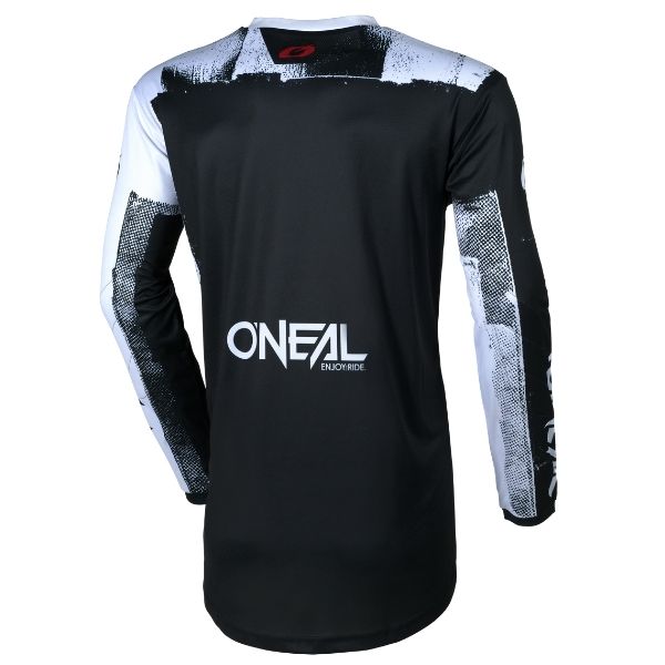 Studio image highlighting O'Neal, Element Roller Jersey, SKU E007-215, color options Grey/Red, Black/White, Blue/Orange, sizes XL–2X