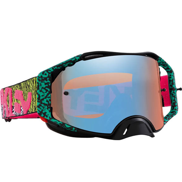 Oakley Airbrake MX Bengal Goggle - close-up of lens coating and clarity SKU OO7046-F8