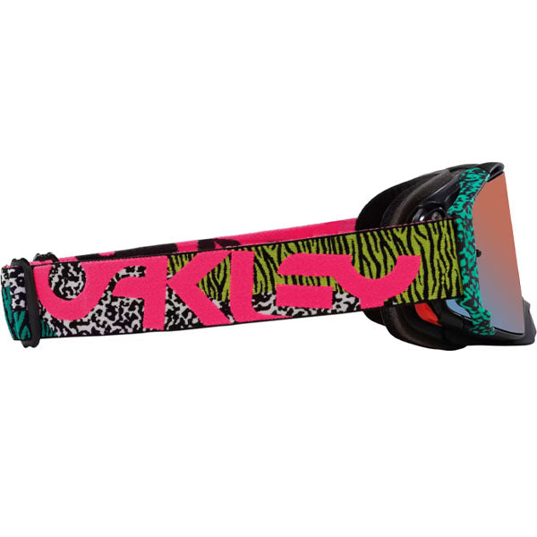 Oakley Airbrake MX Bengal Goggle - top-down view of frame curvature and outriggers SKU OO7046-F8