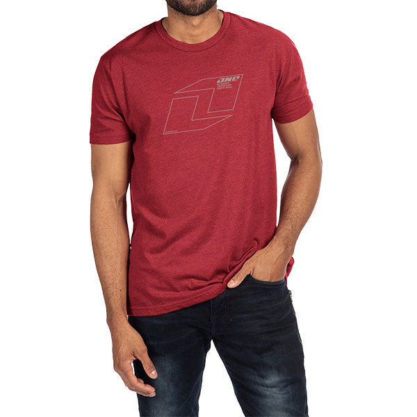 High-resolution studio image of One Industries Vector Tee; showing tee fit, printed graphics, and crew neckline; SKU Z003-2; Sizes: S-2XL