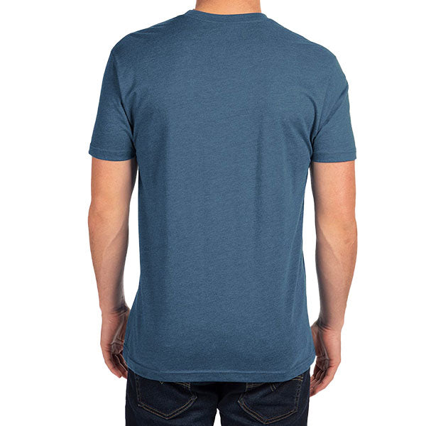 High-resolution studio image of One Industries Myspace Tee; showing tee fit, printed graphics, and crew neckline; SKU Z003-1; Sizes: S-2XL