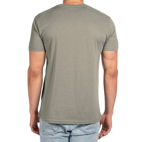 High-resolution studio image of One Industries Horizon Tee; showing tee fit, printed graphics, and crew neckline; SKU Z003-0; Sizes: S-2XL