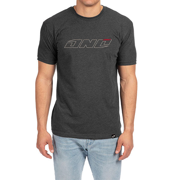 Crisp studio image on a white background of One Industries Horizon Tee; showing tee fit, printed graphics, and crew neckline; SKU Z003-0; Sizes: S-2XL