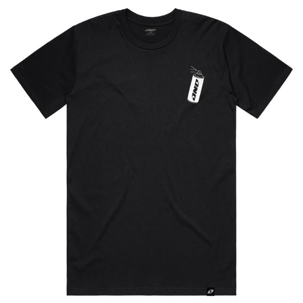 Professional studio photo of One Industries Vandal Tee; showing tee fit, printed graphics, and crew neckline; SKU Z003-5; Colors: Black, Crimson