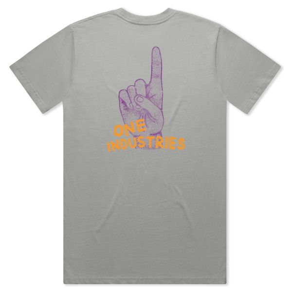 Crisp studio image on a white background of One Industries Uno Tee; showing tee fit, printed graphics, and crew neckline; SKU Z003-K0; Sizes: S-2XL