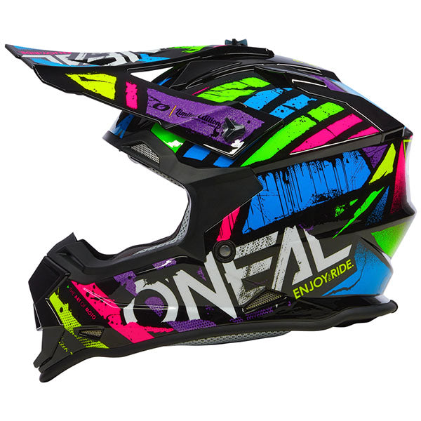 Product photo of O'Neal, 2 Series Glitch V.23 Helmet (Youth), color options Black/White, Multi, sizes Y-SM, Y-MD, Y-LG