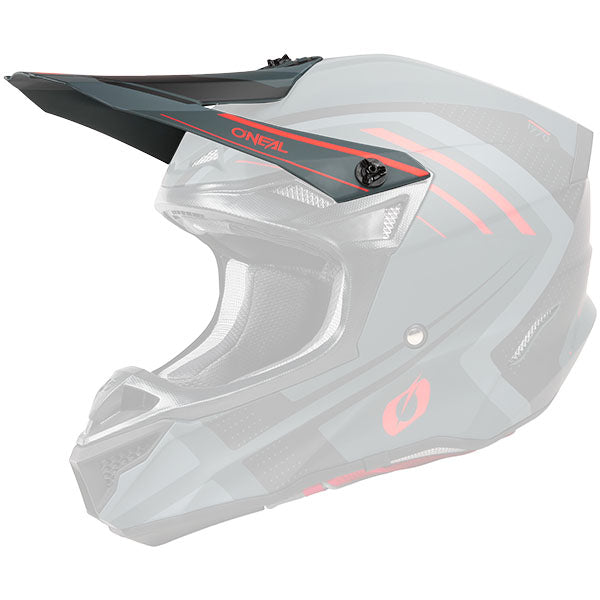 Studio image on a white background of O'Neal, 5 Series Spike V.25 Visor, Helmet Visor, SKU 0628-280, color options Grey/Red, White/Black