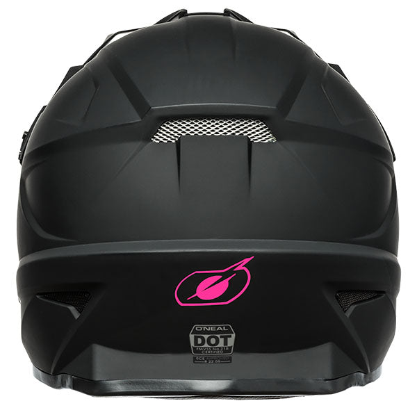 Catalog studio image of O'Neal, 1 Series Solid Helmet (Girls), SKU 0632-263, color options Black/Pink, sizes Y-SM, Y-MD, Y-LG, Y-XL