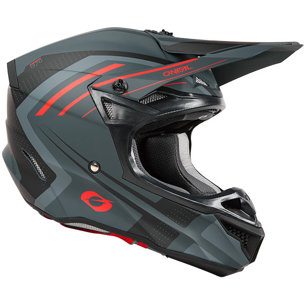 Product photo of O'Neal, 5 Series Spike V.25 Helmet, SKU 0628-281, color options Grey/Red, White/Black, sizes XS–2X