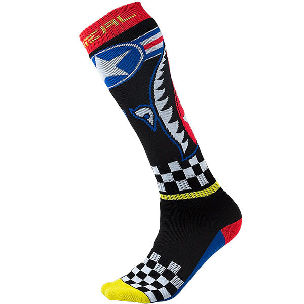 Studio image on a white background of O'Neal, Pro MX Wingman Socks, color options Black