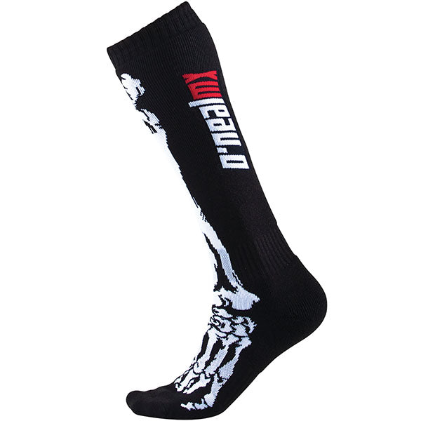 Detailed studio photograph of O'Neal, Pro MX Xray Socks, color options Black