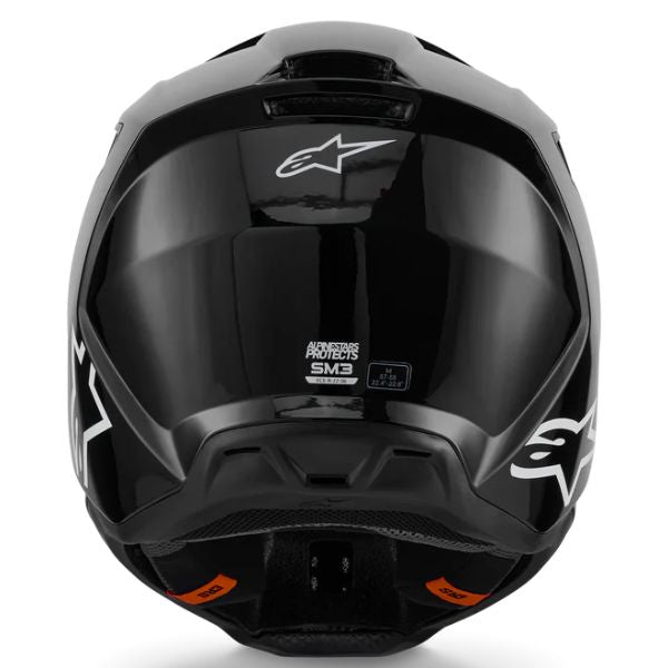 Black Glossy product view, lightweight off‑road motorcycle helmet with ventilation and impact protection