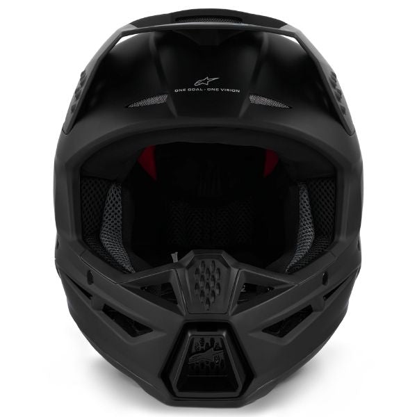 Black Matte product view, lightweight off‑road motorcycle helmet with ventilation and impact protection