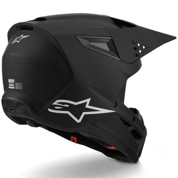 product view, lightweight off‑road motorcycle helmet with ventilation and impact protection