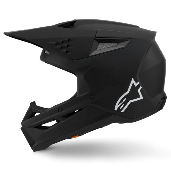 product view, lightweight off‑road motorcycle helmet with ventilation and impact protection