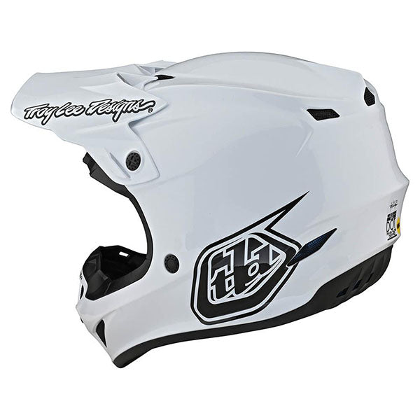 Image of Troy Lee Designs SKU 1094900 SE4 Mono White Polyacrylite Helmet Size: XS Colors: White (SKU 1094900)