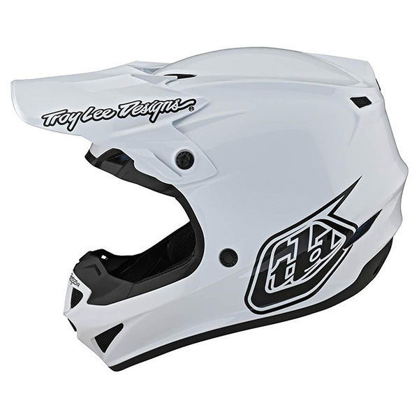 Image of Troy Lee Designs SKU 1094900 SE4 Mono White Polyacrylite Helmet Size: XS Colors: White (SKU 1094900)