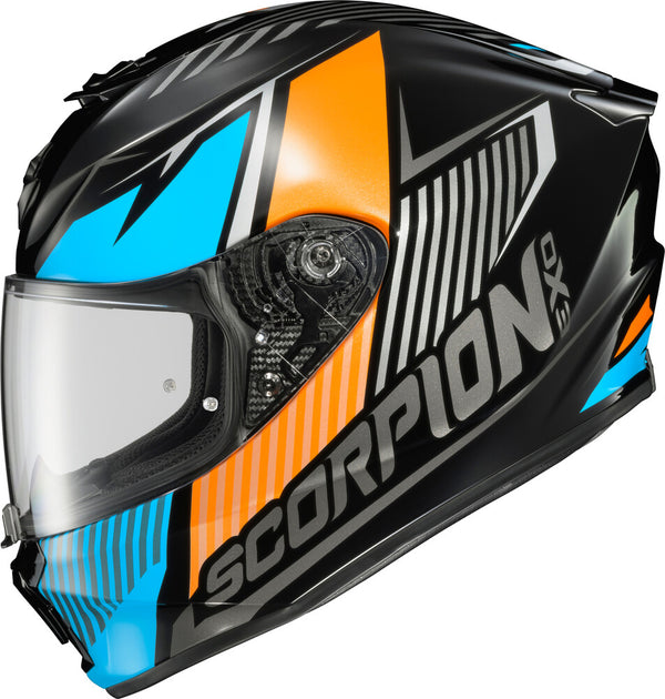 Scorpion EXO - EXO R330 Hawker Helmet, motorcycle helmet, detail view, color options: 2XL, LG, MD, SM, XL, sizes: Hi-Viz, Light Blue, Phantom, Red