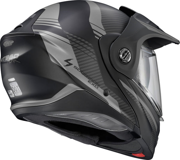 Scorpion EXO - EXO-AT960 Monk Helmet, detail view, color options: 2XL, 3XL, L, M, S, XL, sizes: Monk Black/Red, Monk Grey/Hi-Viz, Monk Phantom, Monk White/Blue