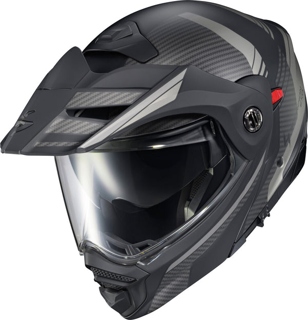 Scorpion EXO - EXO-AT960 Monk Helmet, detail view, color options: 2XL, 3XL, L, M, S, XL, sizes: Monk Black/Red, Monk Grey/Hi-Viz, Monk Phantom, Monk White/Blue