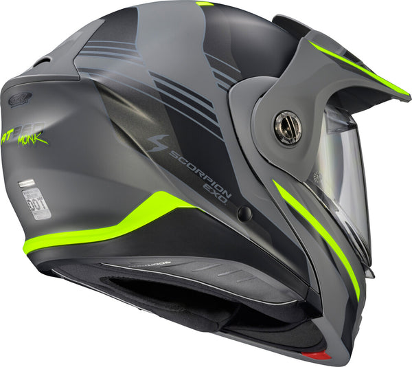 Scorpion EXO - EXO-AT960 Monk Helmet, detail view, color options: 2XL, 3XL, L, M, S, XL, sizes: Monk Black/Red, Monk Grey/Hi-Viz, Monk Phantom, Monk White/Blue