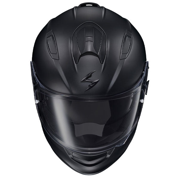 Scorpion EXO - Ryzer Helmet, detail view, color options: 2XL, LG, MD, SM, XL, XS, sizes: Gloss Black, Gloss White, Matte Black