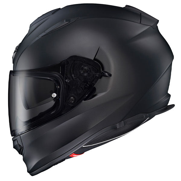 Scorpion EXO - Ryzer Helmet, detail view, color options: 2XL, LG, MD, SM, XL, XS, sizes: Gloss Black, Gloss White, Matte Black