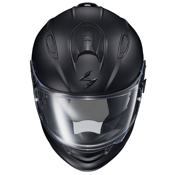 Scorpion EXO - Ryzer Helmet, detail view, color options: 2XL, LG, MD, SM, XL, XS, sizes: Gloss Black, Gloss White, Matte Black