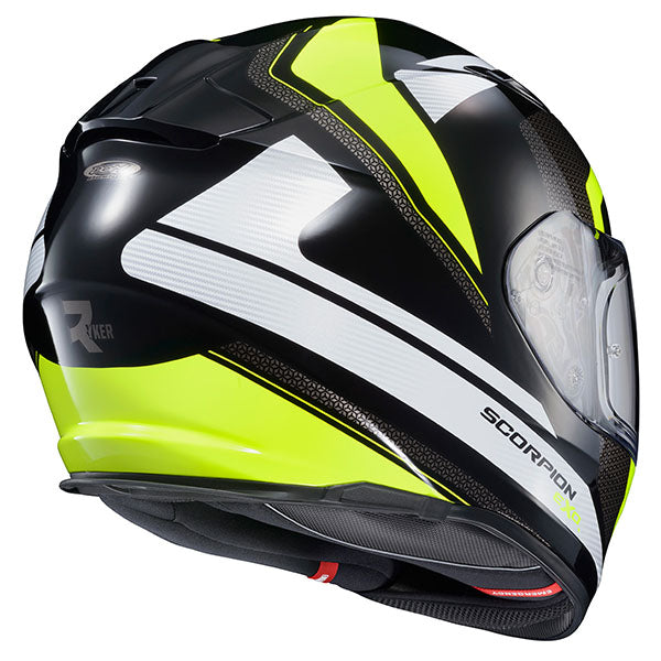 Scorpion EXO - Ryzer Evolution Helmet, detail view, color options: 2XL, LG, MD, SM, XL, sizes: Gold, Hi-Viz, Phantom, Pink, Red