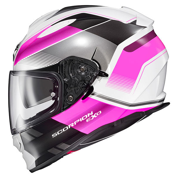 Scorpion EXO - Ryzer Edge Helmet, detail view, color options: 2XL, LG, MD, SM, XL, XS, sizes: Dark Grey, Hi-Viz, Pink, Red