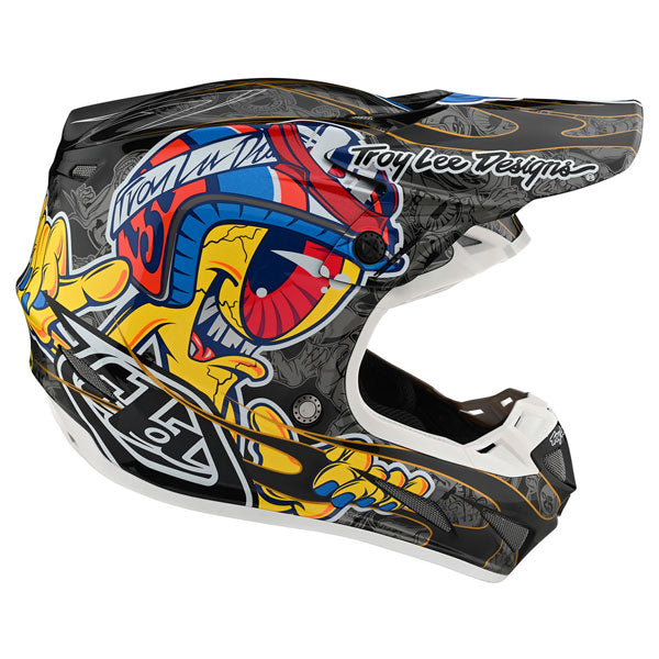 Image of Troy Lee Designs SKU 1021560 Se4 Carbon Eyeball Helmet Size: SM Colors: Black/Red (SKU 1021560)