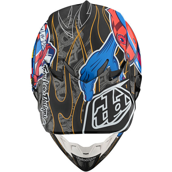 Image of Troy Lee Designs SKU 1021560 Se4 Carbon Eyeball Helmet Size: SM Colors: Black/Red (SKU 1021560)