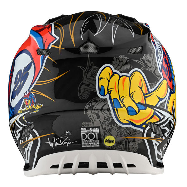 Image of Troy Lee Designs SKU 1021560 Se4 Carbon Eyeball Helmet Size: SM Colors: Black/Red (SKU 1021560)