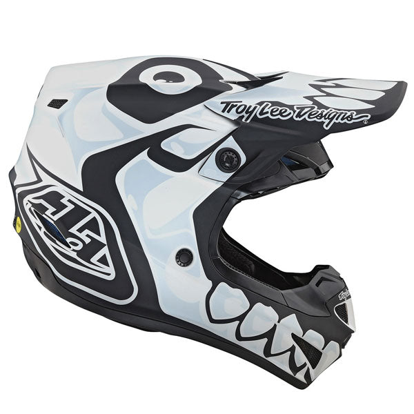Image of Troy Lee Designs SKU 1090110 Se4 Polyacrylite Skully Helmet Size: LG Colors: White Matte (SKU 1090110)