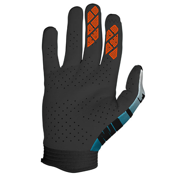 Product image of Seven MX 0005 ZERO.Clash.Glove.Palm.Cyan motocross gloves showing fit, construction, and colorway | Available at BTO Sports