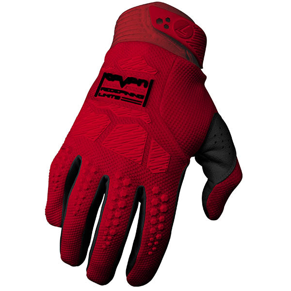 Product image of Seven MX 0008 RIVAL.Glove.Red motocross gloves showing fit, construction, and colorway | Available at BTO Sports