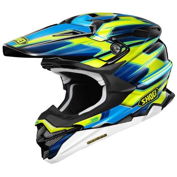 Studio photo on a white background of Shoei FA25 VFXEVO Sparkle helmet TC3 1, showing overall shape, materials, and visible design details