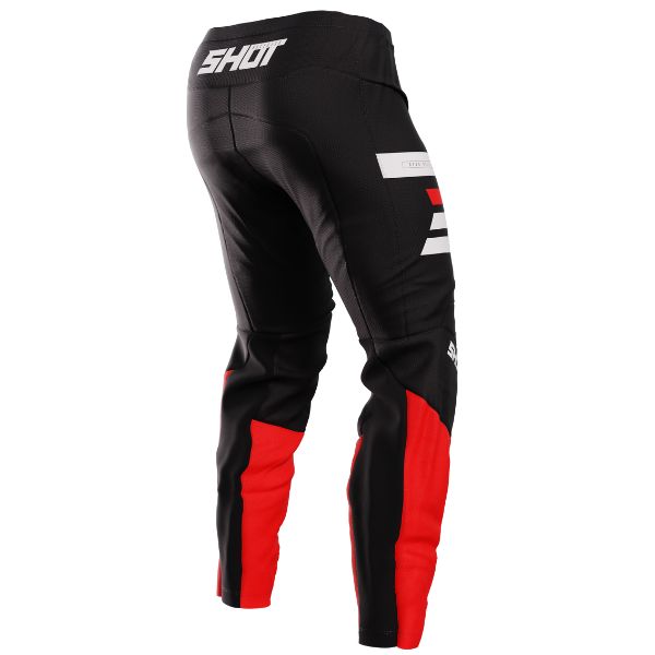 Back/side, Reflex Pants red—vented liner, non-slip waist, articulated knees for mobility. Sizes 28–42. SKU A08-11C1-A01-36.