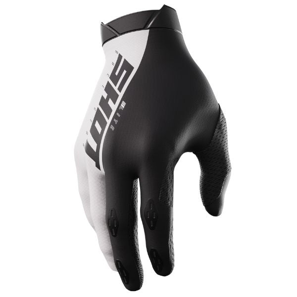 Side/back view, Lite Gloves white—laser-perforated fingers, reinforced thumb/index for durability and control. Sizes M–3XL. SKU A08-13A1-A01-12.